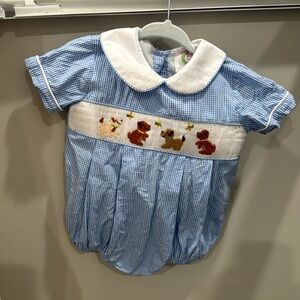 Cecil and Lou puppy dog bubble suit 9 month